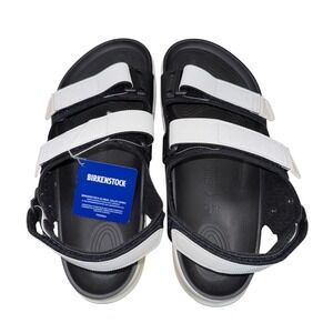 NEW Birkenstock Tatacoa Birko-Flor Futura Mens 11-11.5 Black/White Sandals Trail